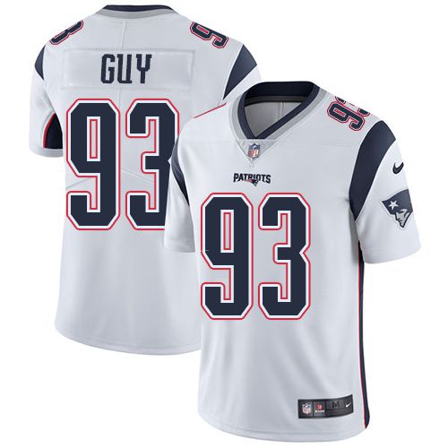 Men New England Patriots #93 Lawrence Guy Nike White Limited NFL Jersey